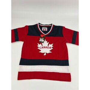 Kids Snowcap Canada Hockey Jersey Maple Leaf Red Blue White Size L
